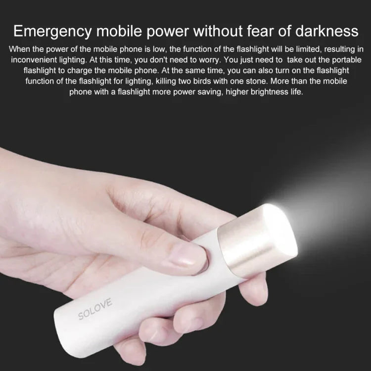 Xiaomi Youpin SOLOVE LED Ficklampa 3000mAh