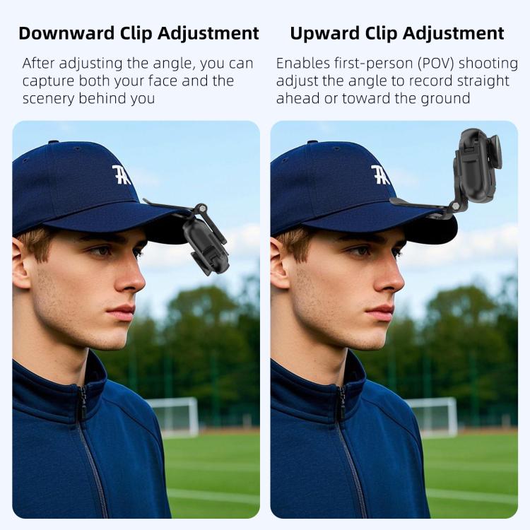 PULUZ kepsfäste för Insta360 GO Ultra - Fäst kameran på din keps för unika filmvinklar.