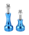 PULUZ CNC Aluminum Thumb Knob Stainless Bolt Nut Screw Set for GoPro, Insta360, DJI and Other Action Cameras - Action King