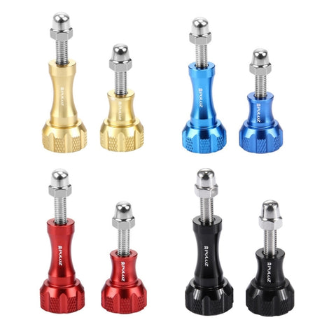 PULUZ CNC Aluminum Thumb Knob Stainless Bolt Nut Screw Set for GoPro, Insta360, DJI and Other Action Cameras - Action King