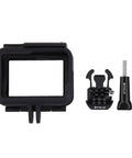 PULUZ ABS Plastic Housing Shell Frame Mount Protective Case Cage with Pedestal and Long Screw for GoPro HERO(2018) /7 Black /6 /5 - Action King
