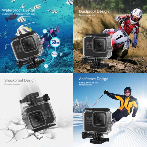 PULUZ 60m Djupdykningsskal till GoPro Hero8 Black - Action King
