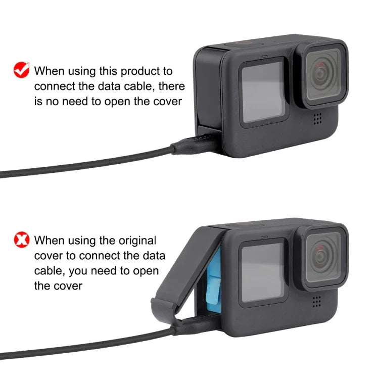 PULUZ Metal Battery Side Interface Cover for GoPro HERO13 Black /12 Black /11 Black /10 Black /9 Black - Action King