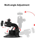 PULUZ Car Suction Cup Mount with Phone Clamp / Screw / Tripod Adapter - Action King