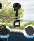 PULUZ Car Suction Cup Mount with Phone Clamp / Screw / Tripod Adapter - Action King
