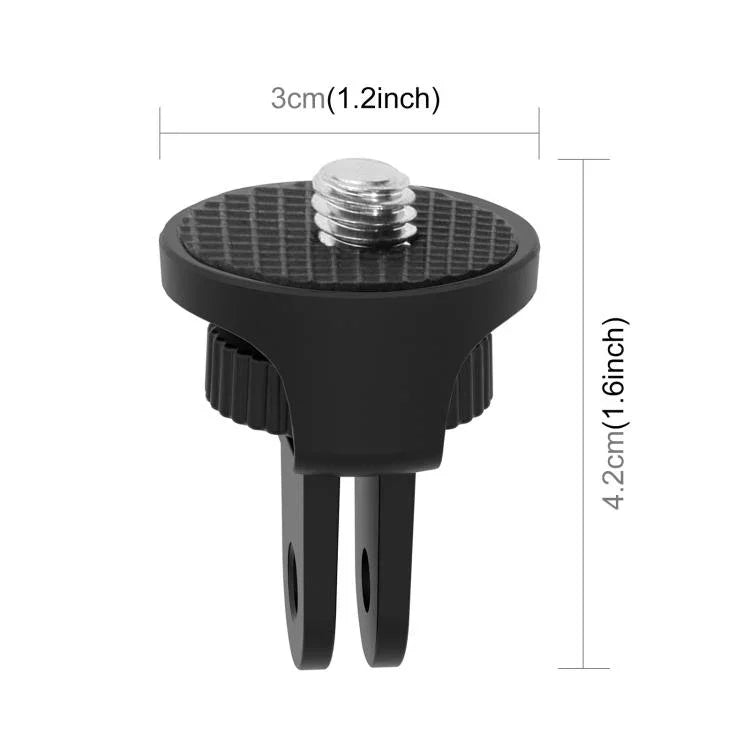 PULUZ 1/4 inch Screw Adjustable ABS Action Camera Tripod Adapter - Action King