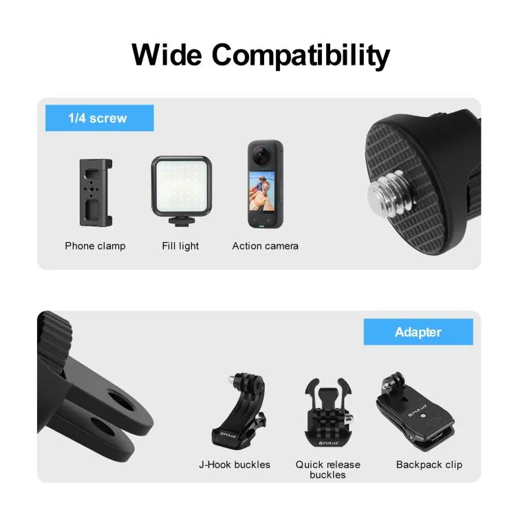 PULUZ 1/4 inch Screw Adjustable ABS Action Camera Tripod Adapter - Action King