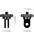 PULUZ 1/4 inch Screw Metal Tripod Mount Action Camera Adapter - Action King