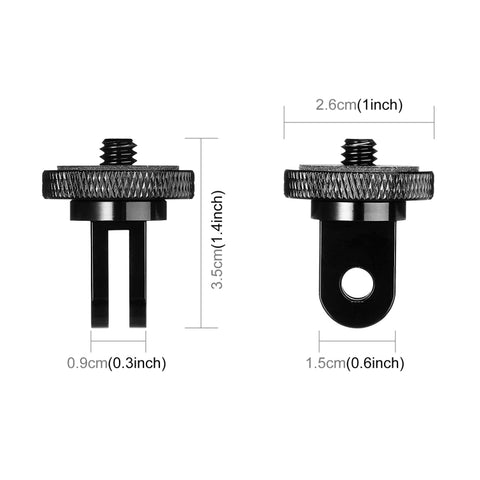 PULUZ 1/4 inch Screw Metal Tripod Mount Action Camera Adapter - Action King