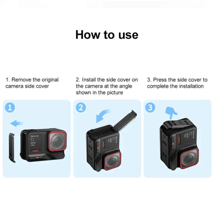 PULUZ Batterilucka i Aluminiumlegering till Insta360 Ace Pro 2 - Action King