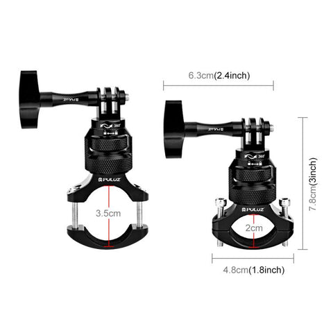 PULUZ 360° Aluminiumfäste för Motorcykel & Cykel