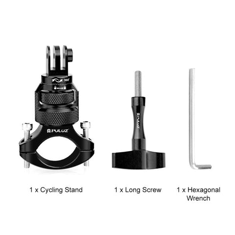 PULUZ 360° Aluminiumfäste för Motorcykel & Cykel