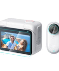 For Insta360 GO 3 PULUZ 2 in 1 Screen and Lens Tempered Glass Film - Action King