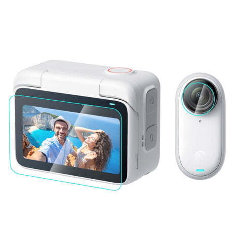 For Insta360 GO 3 PULUZ 2 in 1 Screen and Lens Tempered Glass Film - Action King