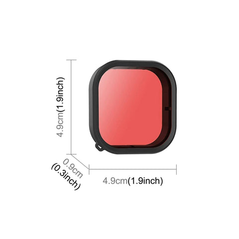 PULUZ Square Housing Diving Color Lens Filter For GoPro HERO13 Black /12 Black /11 Black /10 Black /9 Black, Only for PU527 Diving Case - Action King