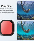 PULUZ Square Housing Diving Color Lens Filter For GoPro HERO13 Black /12 Black /11 Black /10 Black /9 Black, Only for PU527 Diving Case - Action King