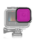 PULUZ Square Housing Diving Color Lens Filter For GoPro HERO13 Black /12 Black /11 Black /10 Black /9 Black, Only for PU527 Diving Case - Action King