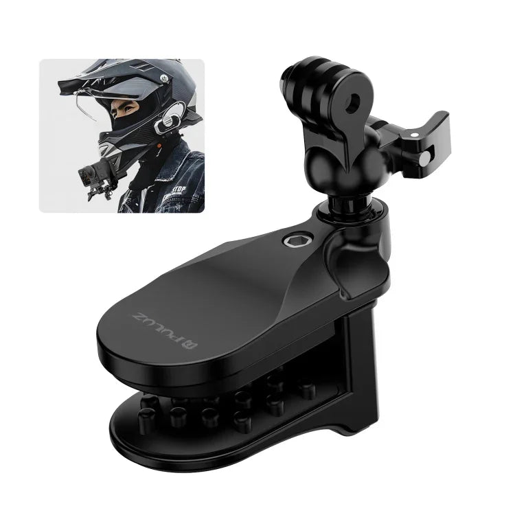 PULUZ Motorcycle Helmet Chin Clamp Mount for GoPro and Other Action Cameras - Action King