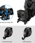 PULUZ Motorcycle Helmet Chin Clamp Mount for GoPro and Other Action Cameras - Action King