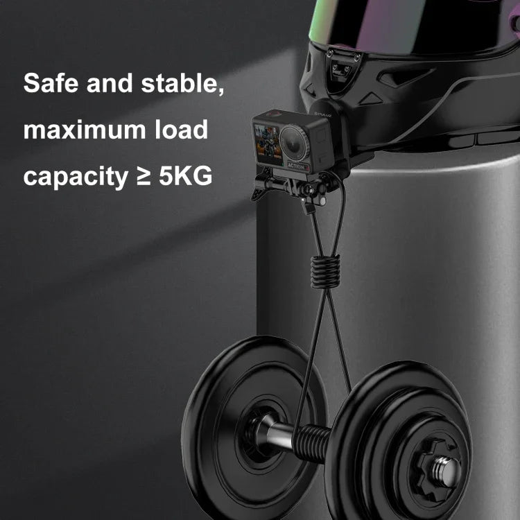 PULUZ Motorcycle Helmet Chin Clamp Mount for GoPro and Other Action Cameras - Action King