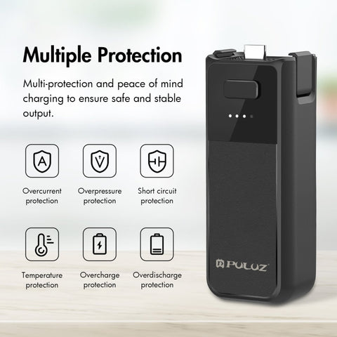 For DJI Osmo Pocket 3 PULUZ High-Capacity 2800mAh Battery Grip - Action King