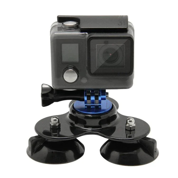 Triangle Direction Suction Cup Mount with Tripod Mount + Handle Screw for GoPro, Insta360, DJI and Other Action Cameras - Action King