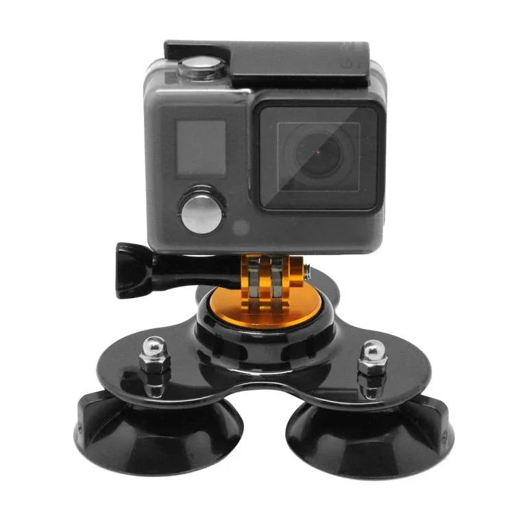 Triangle Direction Suction Cup Mount with Tripod Mount + Handle Screw for GoPro, Insta360, DJI and Other Action Cameras - Action King