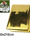 Compact Lightweight Aluminized Windproof Waterproof Emergency Blanket Body Wrap Survival Sheet for Outdoor 140 x 210cm - Action King