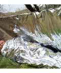 Compact Lightweight Aluminized Windproof Waterproof Emergency Blanket Body Wrap Survival Sheet for Outdoor 140 x 210cm - Action King