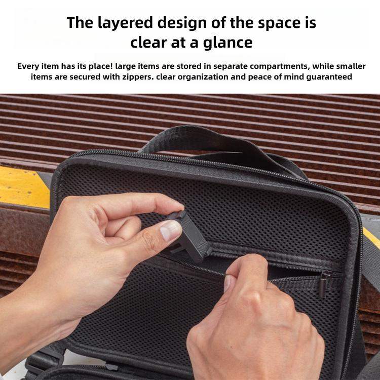 Svart Mångsidig Förvaringsväska för Actionkamera med fack & dragkedja, skyddar utrustning under transport.