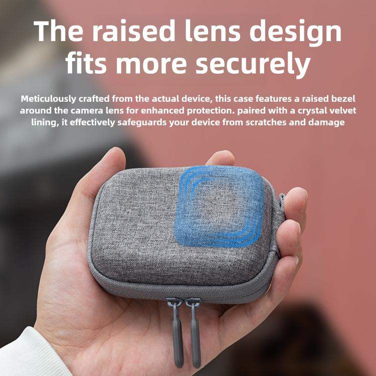 Stötsäker miniväska för DJI Osmo Action 6, skyddar kameran mot stötar och repor under transport, svart.