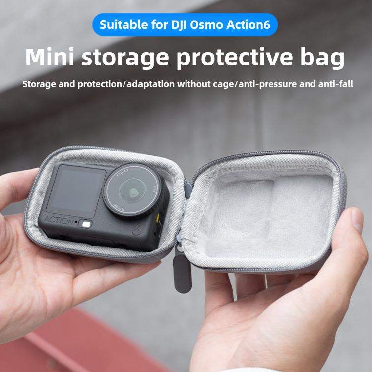 Stötsäker miniväska för DJI Osmo Action 6, skyddar kameran mot stötar och repor. Perfekt för förvaring.