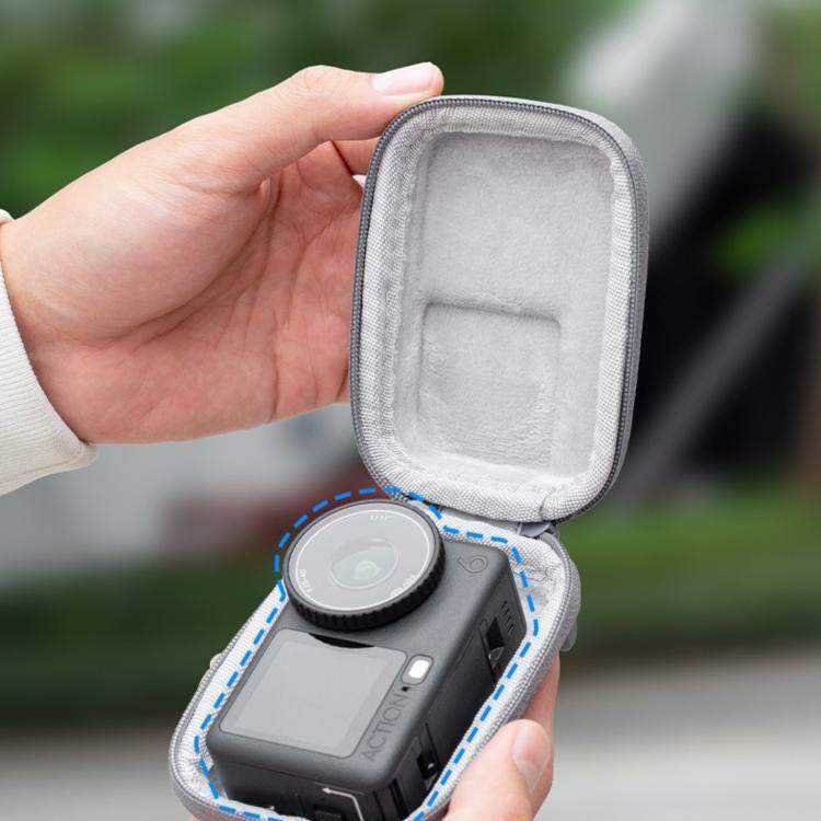 Stötsäker miniväska för DJI Osmo Action 6, skyddar kameran mot stötar och repor. Perfekt för transport.