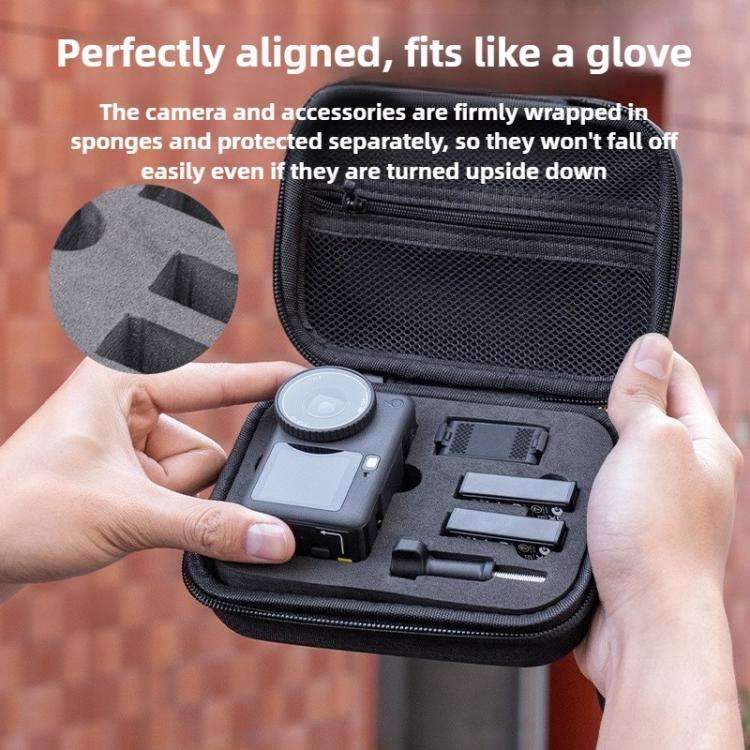 Förvaringsväska för DJI Osmo Action 6, actionkamera. Bärbar med handtag, rem.