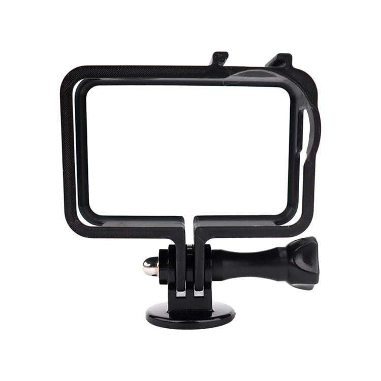 Tom Cold Shoe Cage Expansion Adapter Frame i svart plast med tvåprongsfäste, designad för GoPro och liknande actionkameror.