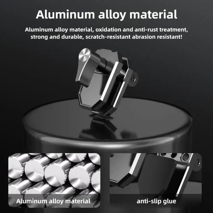 Stabilt vindrutefäste i aluminium för bilkameror.