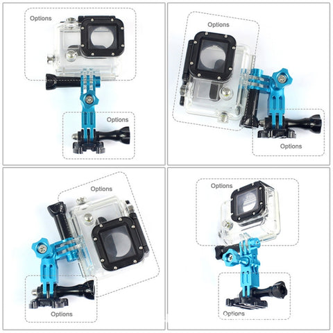 Action Camera Universal Aluminum Alloy Three-way Adjustment Arm 360 Degree Adapter - Action King