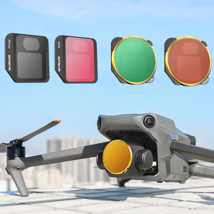 Sunnylife Mavic 3 filterkit för optimal bildkvalitet i drönarfoton. Innehåller ND/CPL filter.