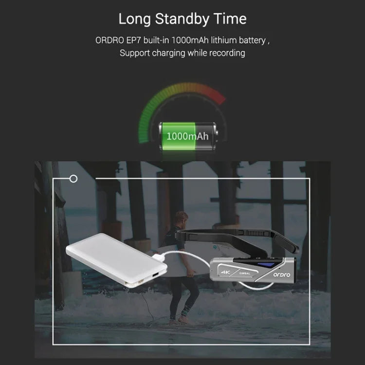 ORDRO EP7 4K Headsetkamera – filma med fri sikt och fria händer