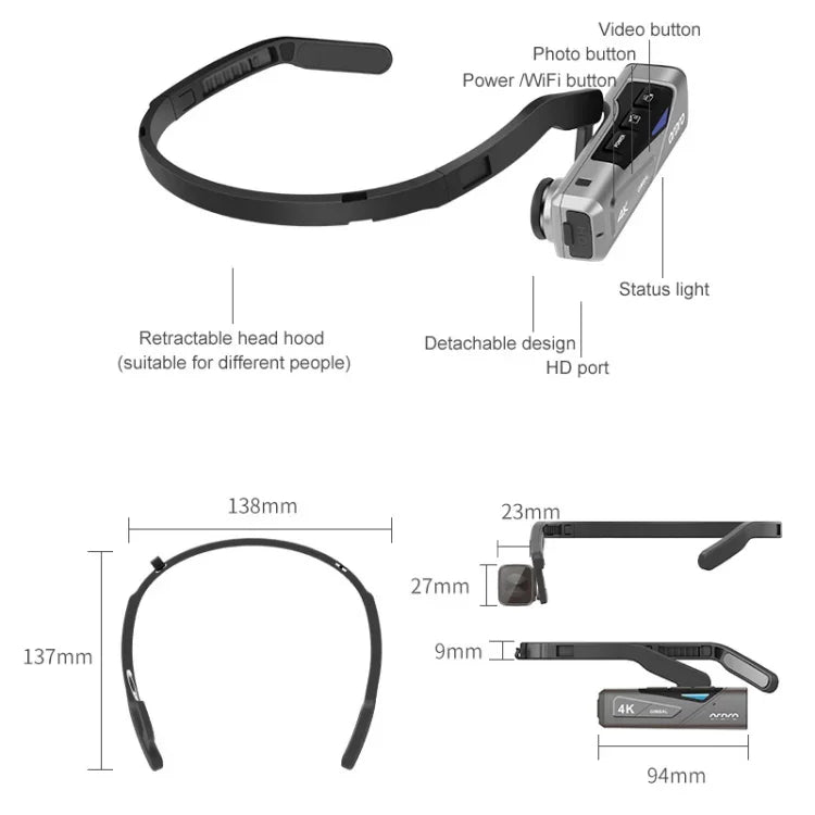 ORDRO EP7 4K Headsetkamera – filma med fri sikt och fria händer