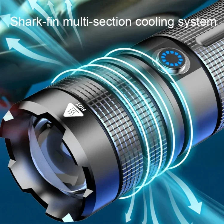 X3 LED Ficklampa med Zoom, RGB-ljus och Powerbank-funktion – 1100lm