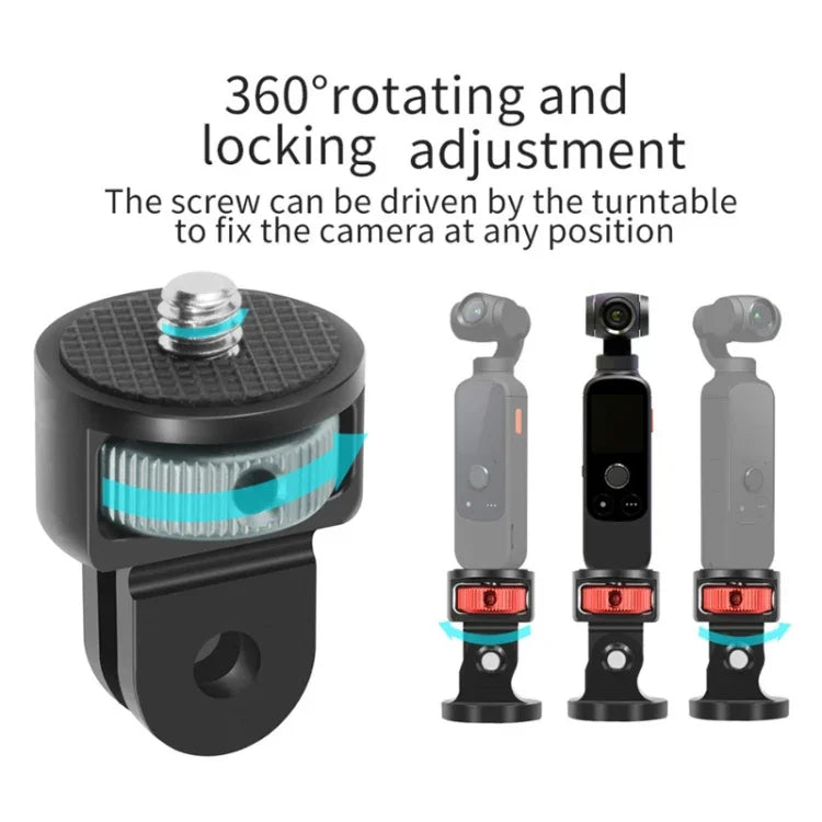 1/4-tums skruvadapter till stativ för GoPro, Insta360 & andra actionkameror – CNC-aluminium - Action King