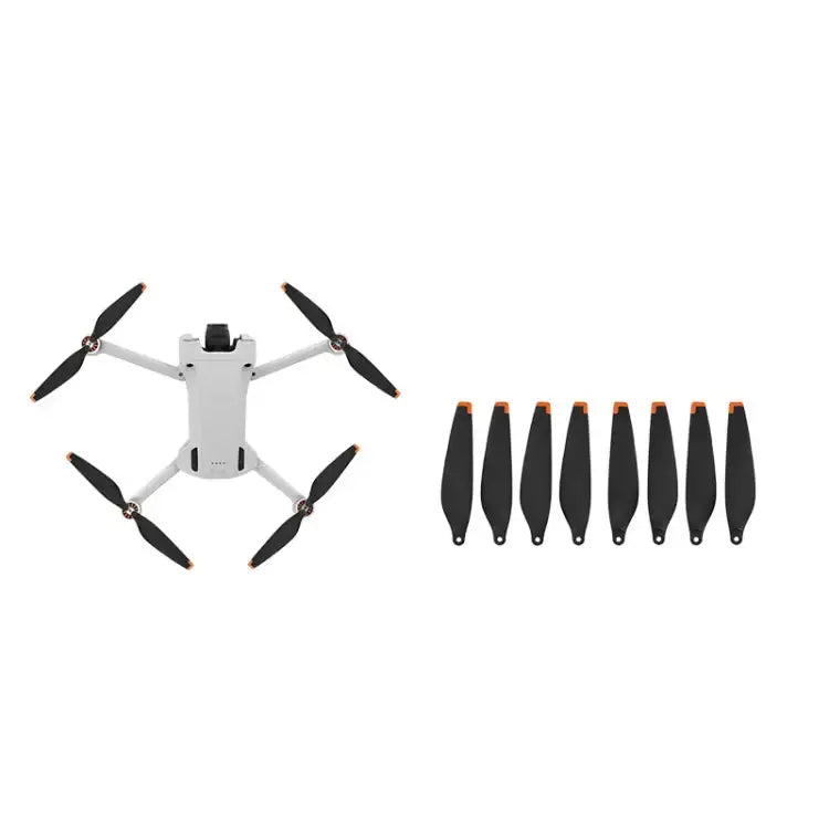 8st 6030F dubbelsidiga propellrar för DJI Mini 4/3 Pro, orange/silver/vit/röd/blå/gul. Låg ljudnivå.