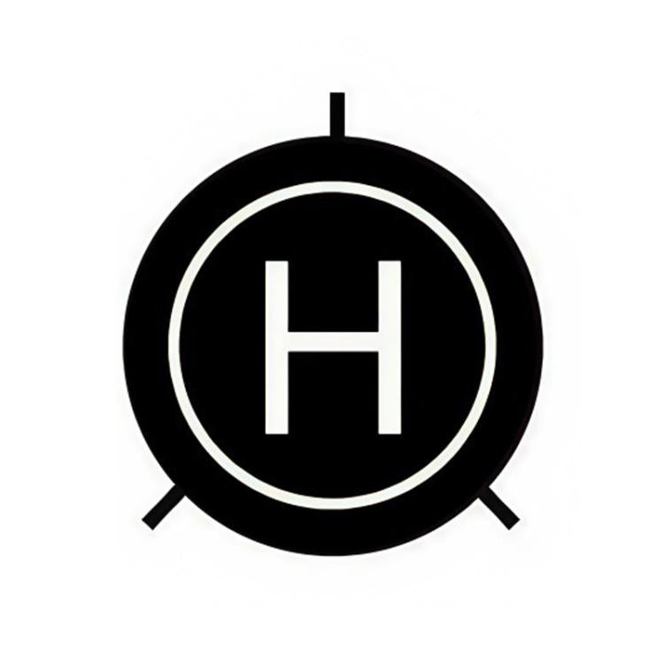 Universal Foldable Helipad Landing Pad For Drone, Diameter 55cm Black White, Diameter 75cm Black White