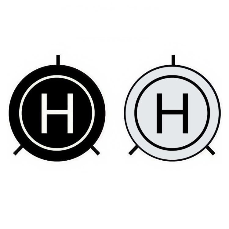 Universal Foldable Helipad Landing Pad For Drone, Diameter 55cm Black White, Diameter 75cm Black White
