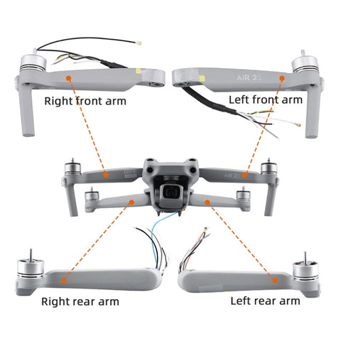 DJI Air 2S – Fram- och Bakre Motorarm med Motor