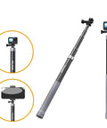 TELESIN 1.2m Carbon Fiber Monopod Selfie Stick With 1/4 Screw For Action Cameras - Action King