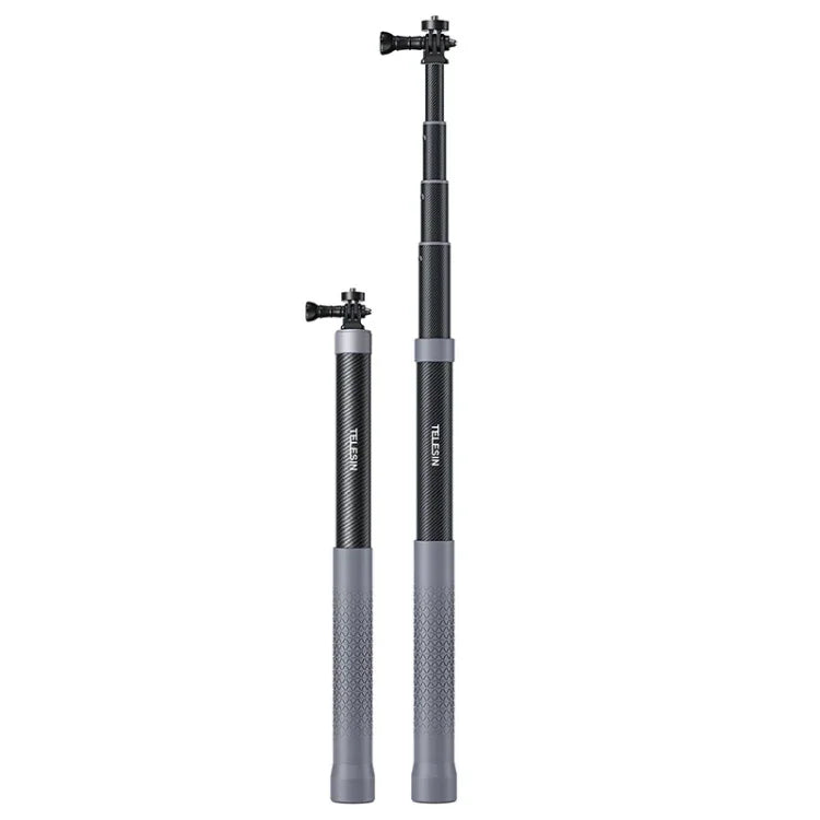 TELESIN 1.2m Carbon Fiber Monopod Selfie Stick With 1/4 Screw For Action Cameras - Action King