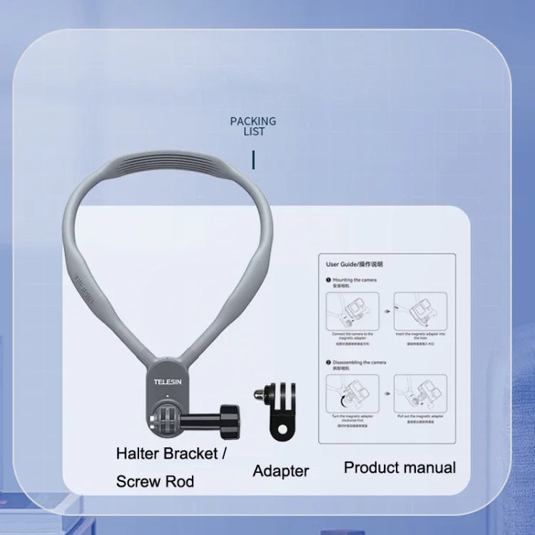 Telesin Magnetiskt Nackfäste för Actionkamera - Action King