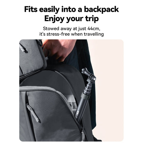 TELESIN 3M Carbon Fiber Selfie Stick Monopod With 1/4 Screw For Action Camera - Action King